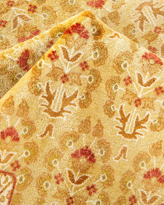 Traditional Mogul Yellow Wool Area Rug 8' 1" x 10' 1" - Solo Rugs