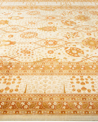 Traditional Mogul Ivory Wool Area Rug 8' 2" x 10' 4" - Solo Rugs