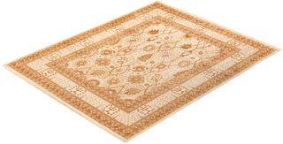 Traditional Mogul Ivory Wool Area Rug 8' 2" x 10' 4" - Solo Rugs