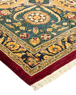 Traditional Mogul Red Wool Area Rug 8' 2" x 10' 3" - Solo Rugs