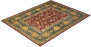 Traditional Mogul Red Wool Area Rug 8' 2" x 10' 3" - Solo Rugs
