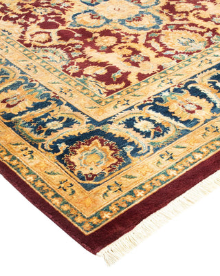 Traditional Mogul Red Wool Area Rug 6' 1" x 8' 10" - Solo Rugs