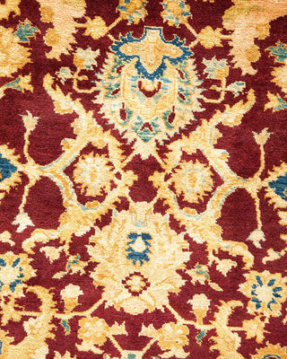 Traditional Mogul Red Wool Area Rug 6' 1" x 8' 10" - Solo Rugs