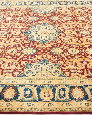 Traditional Mogul Red Wool Area Rug 6' 1" x 8' 10" - Solo Rugs