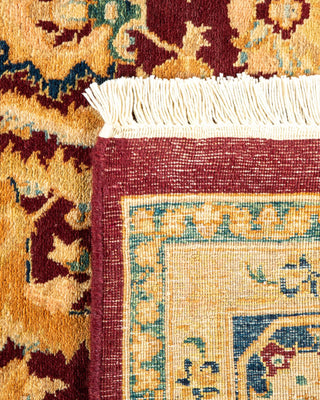Traditional Mogul Red Wool Area Rug 6' 1" x 8' 10" - Solo Rugs