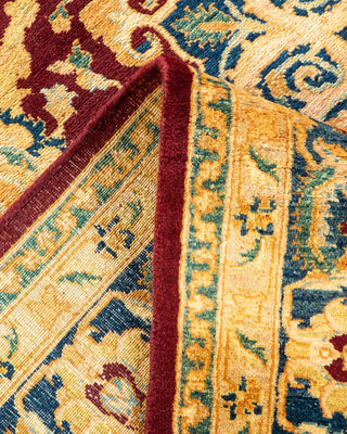 Traditional Mogul Red Wool Area Rug 6' 1" x 8' 10" - Solo Rugs