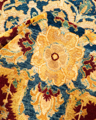 Traditional Mogul Red Wool Area Rug 6' 1" x 8' 10" - Solo Rugs