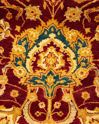 Traditional Mogul Red Wool Area Rug 6' 1" x 8' 7" - Solo Rugs