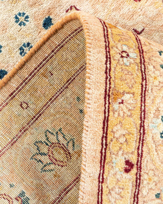 Traditional Mogul Beige Wool Area Rug 3' 2" x 5' 0" - Solo Rugs