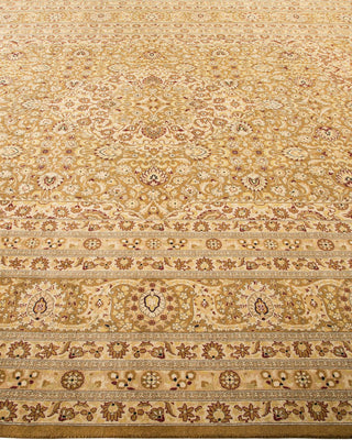 Traditional Mogul Yellow Wool Area Rug 7' 10" x 10' 4" - Solo Rugs