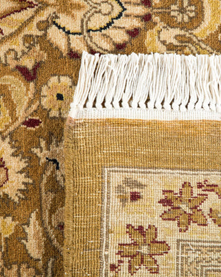 Traditional Mogul Yellow Wool Area Rug 7' 10" x 10' 4" - Solo Rugs