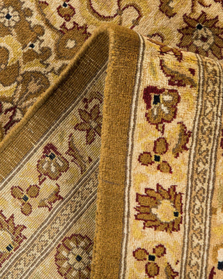 Traditional Mogul Yellow Wool Area Rug 7' 10" x 10' 4" - Solo Rugs