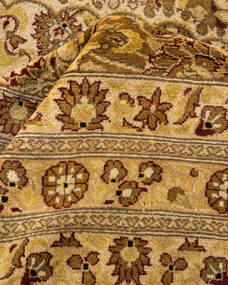 Traditional Mogul Yellow Wool Area Rug 7' 10" x 10' 4" - Solo Rugs