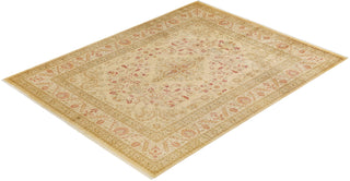 Traditional Mogul Ivory Wool Area Rug 8' 1" x 10' 2" - Solo Rugs