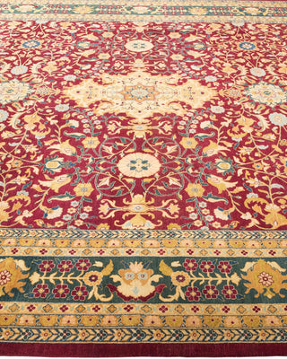 Traditional Mogul Purple Wool Area Rug 8' 2" x 10' 0" - Solo Rugs