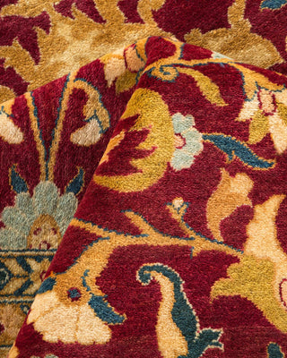 Traditional Mogul Purple Wool Area Rug 8' 2" x 10' 0" - Solo Rugs