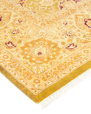 Traditional Mogul Green Wool Area Rug 8' 2" x 10' 1" - Solo Rugs