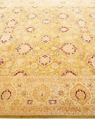 Traditional Mogul Green Wool Area Rug 8' 2" x 10' 1" - Solo Rugs