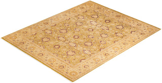 Traditional Mogul Green Wool Area Rug 8' 2" x 10' 1" - Solo Rugs