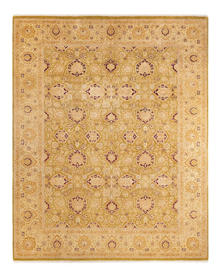 Traditional Mogul Green Wool Area Rug 8' 2" x 10' 1" - Solo Rugs