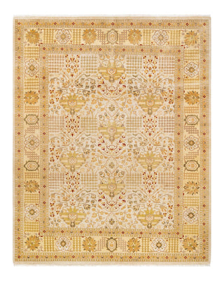 Traditional Mogul Ivory Wool Area Rug 8' 1" x 10' 3" - Solo Rugs