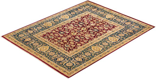 Traditional Mogul Red Wool Area Rug 8' 2" x 10' 6" - Solo Rugs