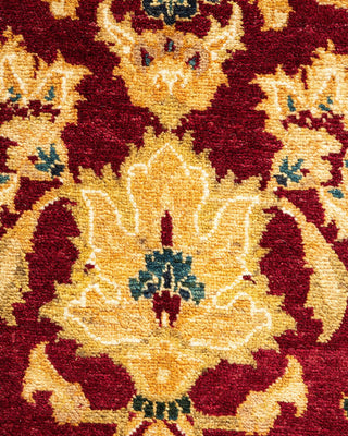 Traditional Mogul Red Wool Area Rug 6' 1" x 9' 6" - Solo Rugs