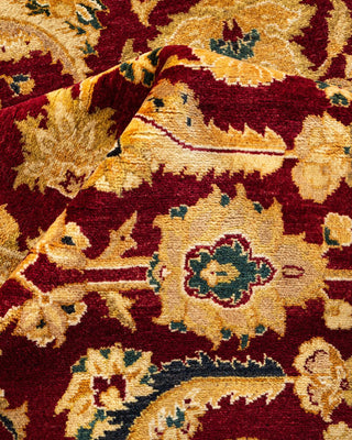 Traditional Mogul Red Wool Area Rug 6' 1" x 9' 6" - Solo Rugs