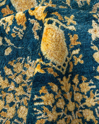 Traditional Mogul Blue Wool Area Rug 6' 2" x 8' 8" - Solo Rugs
