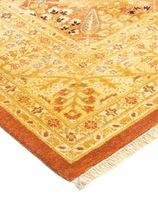 Traditional Mogul Brown Wool Area Rug 6' 3" x 9' 2" - Solo Rugs