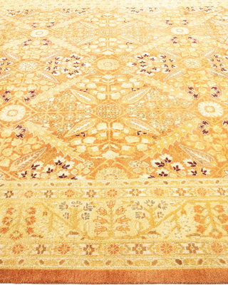 Traditional Mogul Brown Wool Area Rug 6' 3" x 9' 2" - Solo Rugs