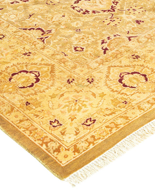 Traditional Mogul Green Wool Area Rug 6' 2" x 8' 10" - Solo Rugs