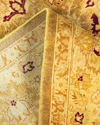 Traditional Mogul Green Wool Area Rug 6' 2" x 8' 10" - Solo Rugs