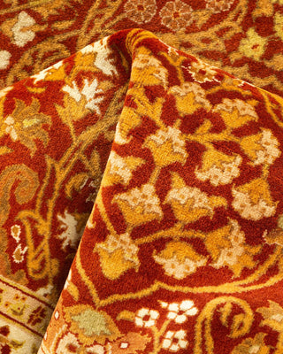 Traditional Mogul Orange Wool Runner 3' 2" x 12' 1" - Solo Rugs