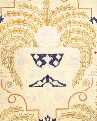 Traditional Mogul Ivory Wool Area Rug 8' 3" x 10' 3" - Solo Rugs