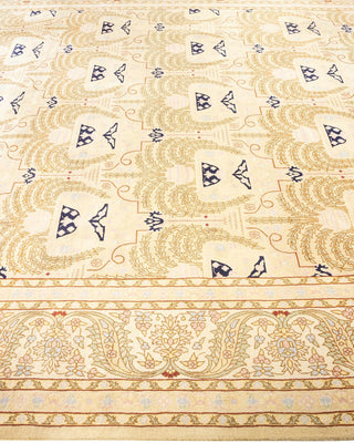 Traditional Mogul Ivory Wool Area Rug 8' 3" x 10' 3" - Solo Rugs