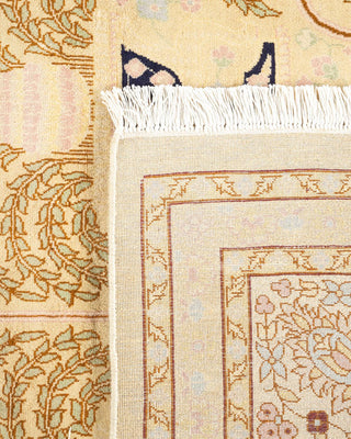 Traditional Mogul Ivory Wool Area Rug 8' 3" x 10' 3" - Solo Rugs