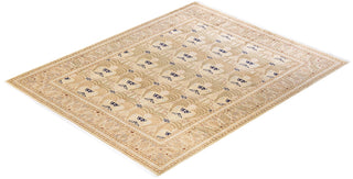 Traditional Mogul Ivory Wool Area Rug 8' 3" x 10' 3" - Solo Rugs