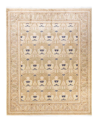Traditional Mogul Ivory Wool Area Rug 8' 3" x 10' 3" - Solo Rugs