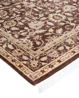 Traditional Mogul Brown Wool Area Rug 3' 1" x 5' 4" - Solo Rugs