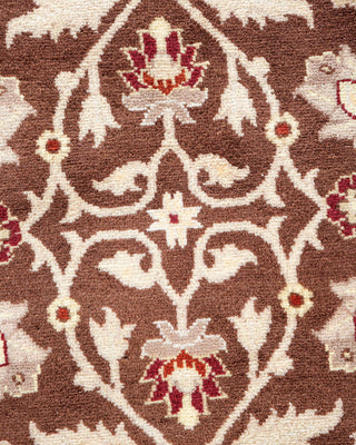Traditional Mogul Brown Wool Area Rug 3' 1" x 5' 4" - Solo Rugs