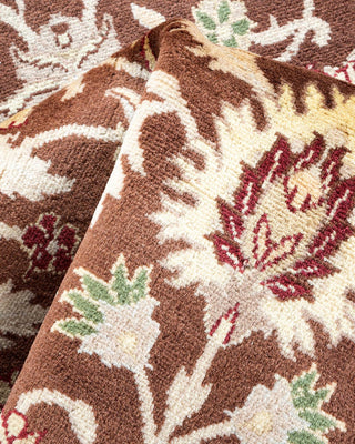 Traditional Mogul Brown Wool Area Rug 3' 1" x 5' 4" - Solo Rugs