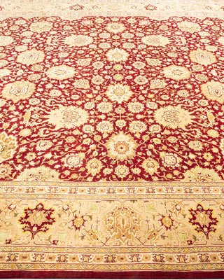 Traditional Mogul Red Wool Area Rug 8' 0" x 10' 4" - Solo Rugs