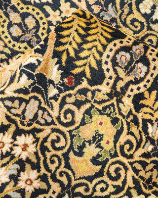 Traditional Mogul Black Wool Runner 6' 1" x 15' 4" - Solo Rugs