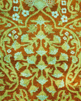 Contemporary Fine Vibrance Orange Wool Area Rug 5' 3" x 8' 2" - Solo Rugs