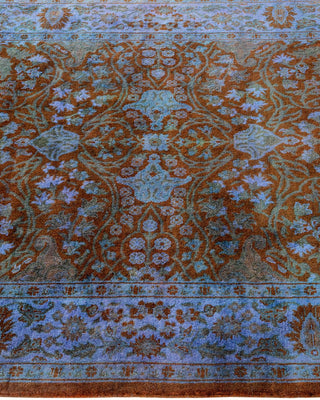 Contemporary Fine Vibrance Orange Wool Area Rug 3' 0" x 10' 9" - Solo Rugs
