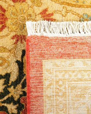 Traditional Mogul Orange Wool Area Rug 9' 2" x 12' 1" - Solo Rugs