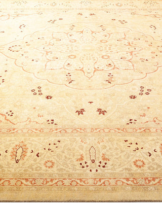 Traditional Mogul Beige Wool Area Rug 8' 2" x 10' 2" - Solo Rugs