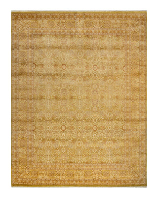 Traditional Mogul Green Wool Area Rug 8' 3" x 10' 6" - Solo Rugs