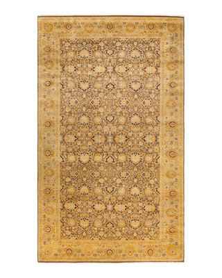 Traditional Mogul Brown Wool Runner 8' 2" x 13' 10" - Solo Rugs